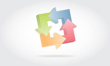 arrow square loop designのイラスト素材