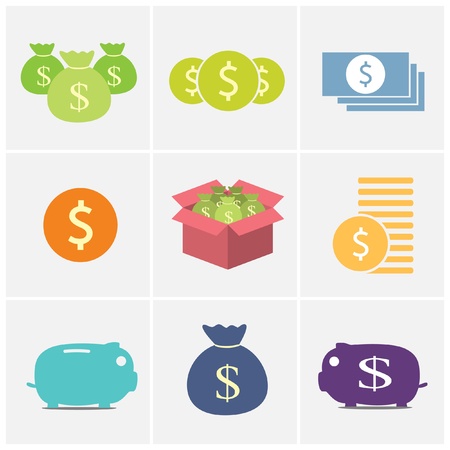 set of money icons のイラスト素材