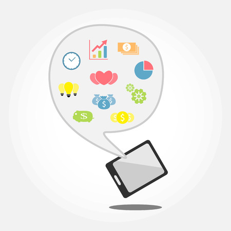 all idea in mobile phone. vectorのイラスト素材
