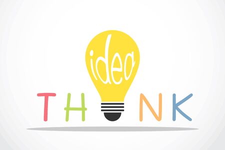 think idea bulb . vectorのイラスト素材