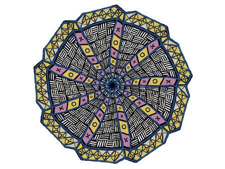 abstract flower colorful doodle style backgroundのイラスト素材