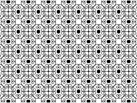 black and white abstract doodle backgroundのイラスト素材