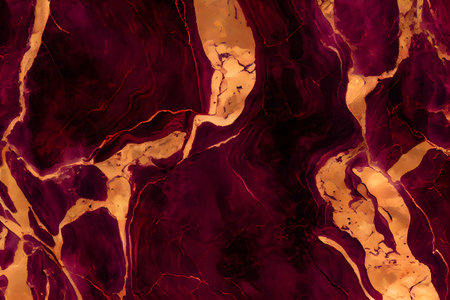Marble patterned texture background. Abstract marbling artwork for design. maroon and gold colours.の素材