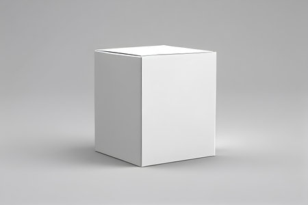 white box package on whitebackground. AI Generativeの素材