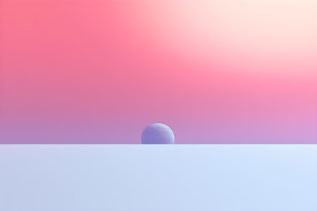 A planet in the sky. Sunset background. AI Generativeの素材