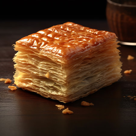 Baklava is a Turkish dessert made of sweet condensed milk and honey. AI Generativeの素材