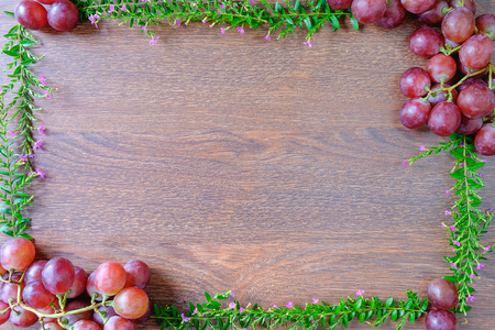 design of Bunch grapes Food background with Fresh Grapes. Lots of copy space.の写真素材