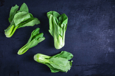 Chinese cabbage on black backgroundの写真素材