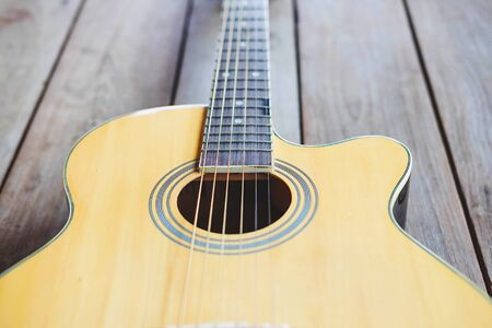 Classic guitar close up