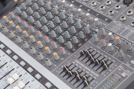 details of the control board sound mixerの写真素材