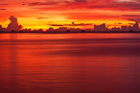 sky at sunsetの写真素材