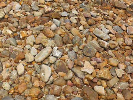 Brown and white stone, different shapesの写真素材