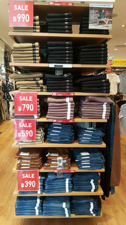 Pattaya, Chonburi, Thailand May 1, 2021 Shop for Uniqlo Brand, famous men's and women's clothing from Japan. And also has overseas branches in all 14 countries around the worldのeditorial素材