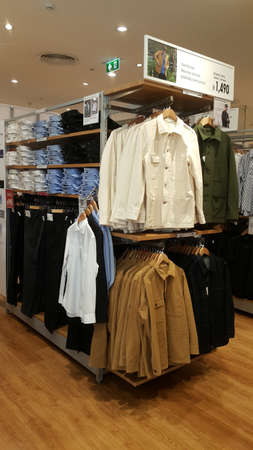 Pattaya, Chonburi, Thailand May 1, 2021 Shop for Uniqlo Brand, famous men's and women's clothing from Japan. And also has overseas branches in all 14 countries around the worldのeditorial素材