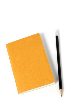 Blank book and pencilの写真素材
