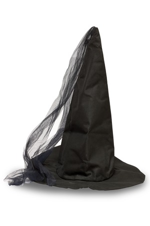 Halloween hat isolated on white の写真素材