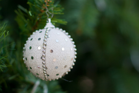 Christmas Ball hanging on Treeの写真素材