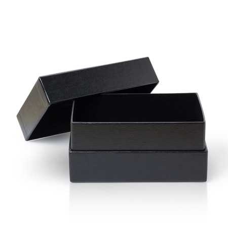 Black Box Isolated on White Backgroundの写真素材