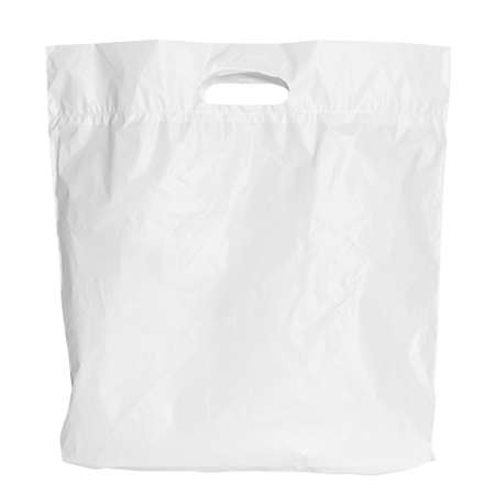White Plastic Bag isolated On White Backgroundの写真素材