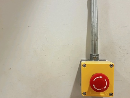 Emergency button on write wallの素材