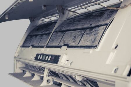 Dirty air conditioner May be used for a long timeの写真素材