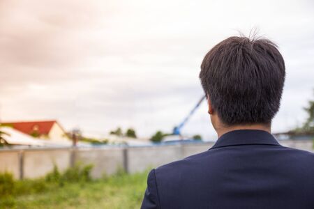 Businessmen looking for the future Financialの写真素材