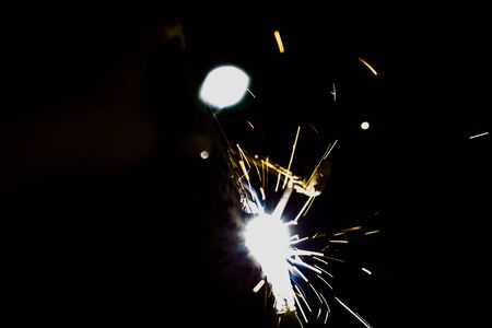 Light Diffuse steel welding Black background