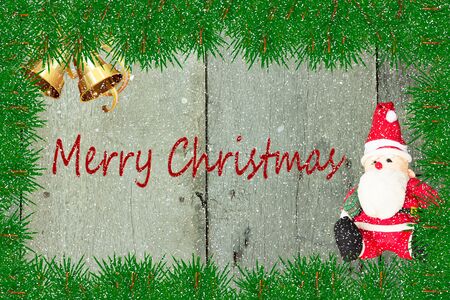 Merry Christmas background with colorful snow.の写真素材