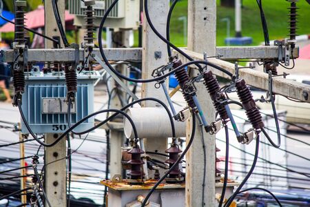 High-voltage linesの写真素材