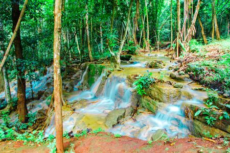 The beautiful natural waterfalls During the rainy season to winterの写真素材