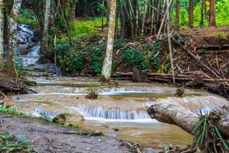 Waterfalls and natural water sources During the rainy season to winterの写真素材