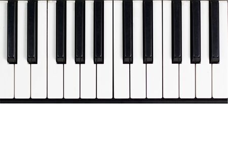 piano  White background, blank keyの写真素材