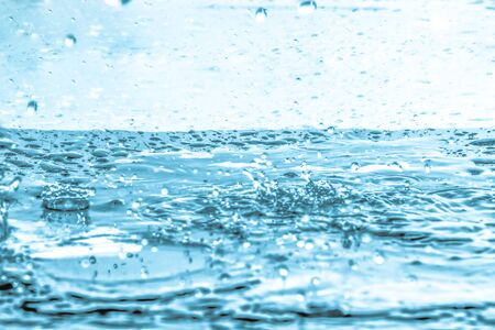 surface of the soft water and water splash