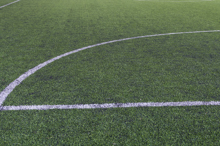 Soccer pitch - well artificial Grass of a soccer field