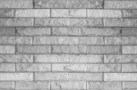 Old White Grunge Bricks Wall Pattern.の写真素材