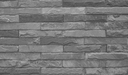 Old Black Grunge Bricks Wall Pattern.の写真素材