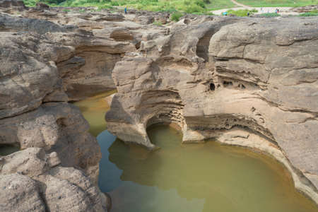 stone landscape, Sam Phan Boke, Ubon Ratchathani Thailandの写真素材