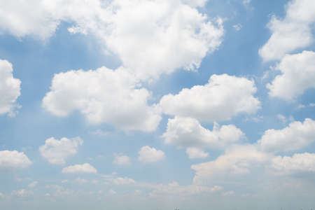 clouds white soft in the vast blue sky