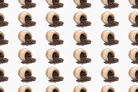 Coffee seed wallpaper seamless pattern background for design wallpaper or printの写真素材
