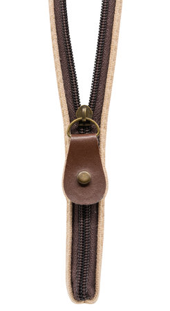 Zipper isolated on white background with clipping path included.