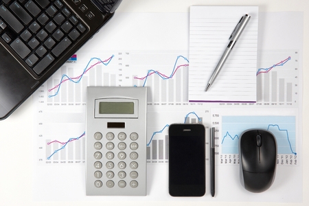 Close up of modern business details の写真素材
