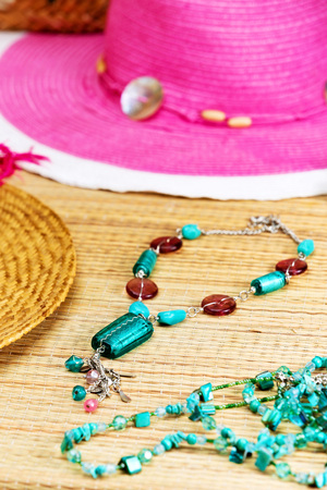 Summer hat and accessories.の写真素材