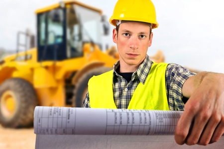 Close up of a construction worker\\の写真素材