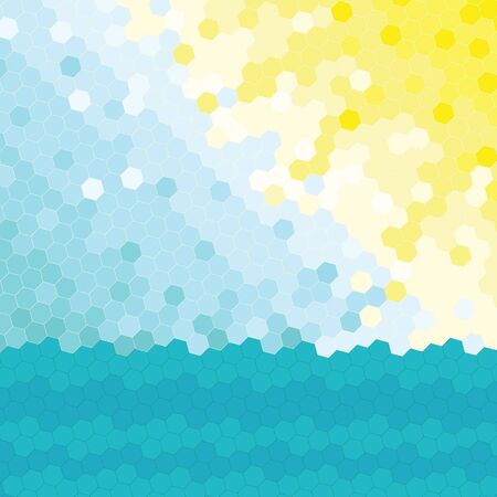 Summer background. Geometric shapes.