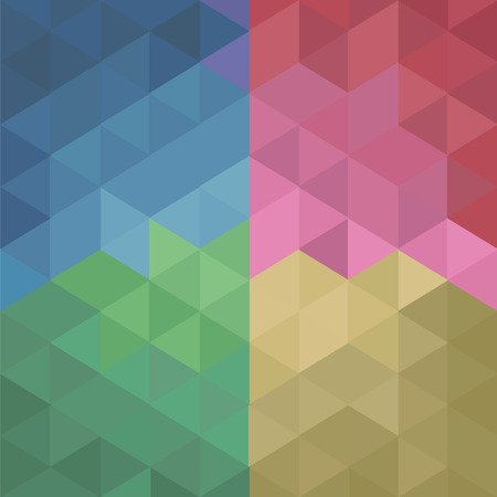 Geometric patterns set. Colorful abstract mosaic backgrounds. Gradient triangles. Vector illustration.のイラスト素材