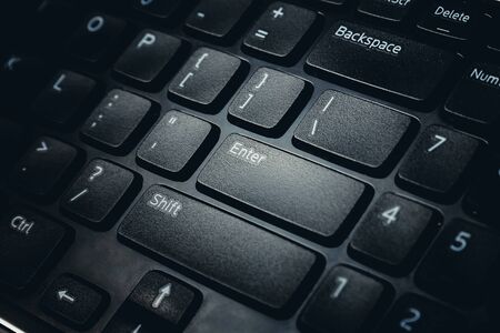 Close up of black computer keyboard.の写真素材