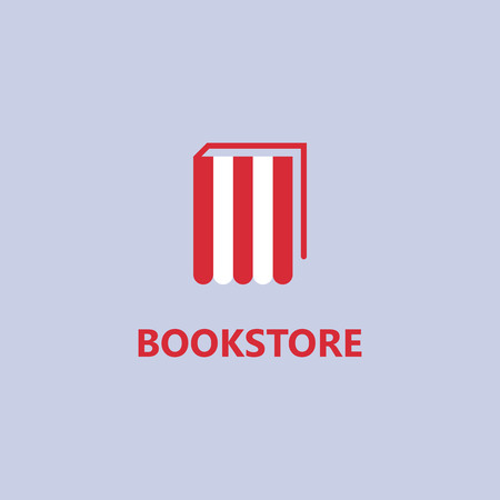 bookstore logo templateのイラスト素材