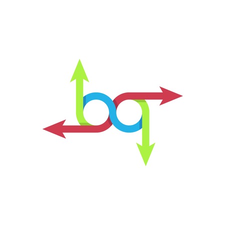 Colorful infinite arrow iconのイラスト素材
