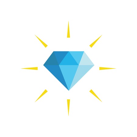 Diamond flat icon illustrationのイラスト素材