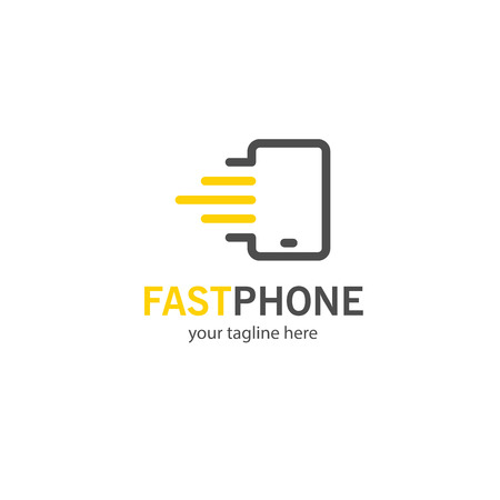 Fast phone. Vector logo templateのイラスト素材